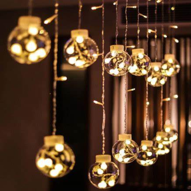 Large Ball LED Curtain String Lights