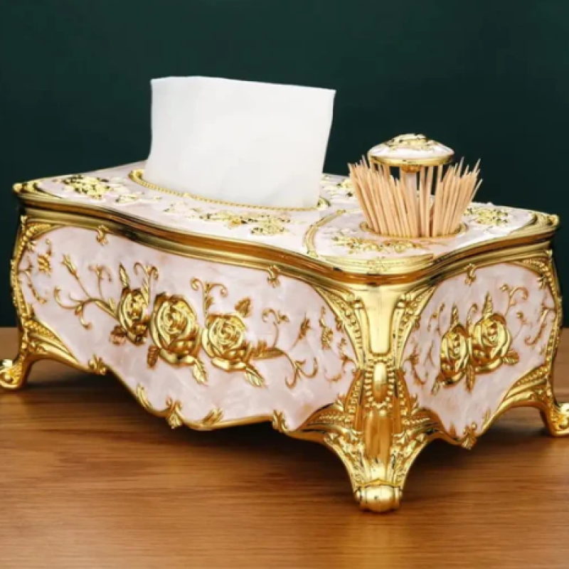 Luxury Tissue Box with Integrated Toothpaste Dispenser