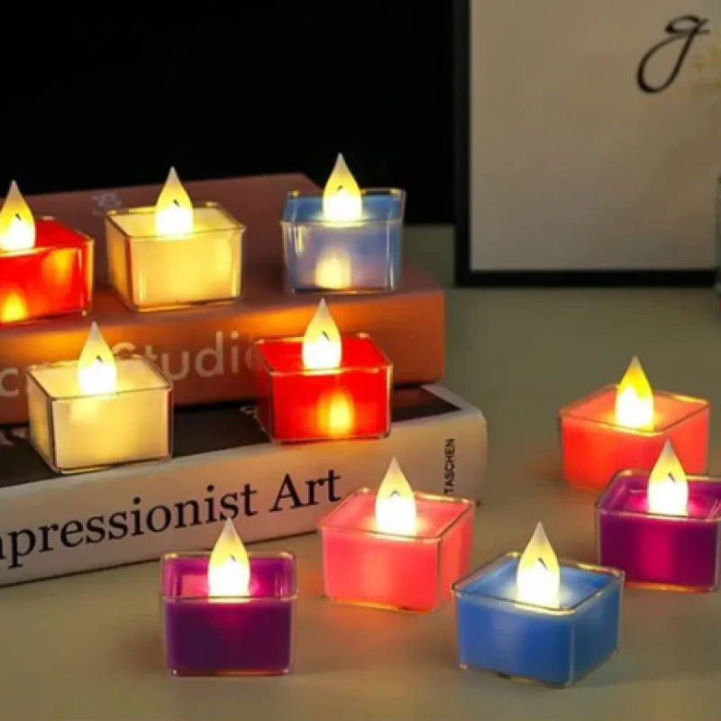 Battery-operated vibrant LED candle lights