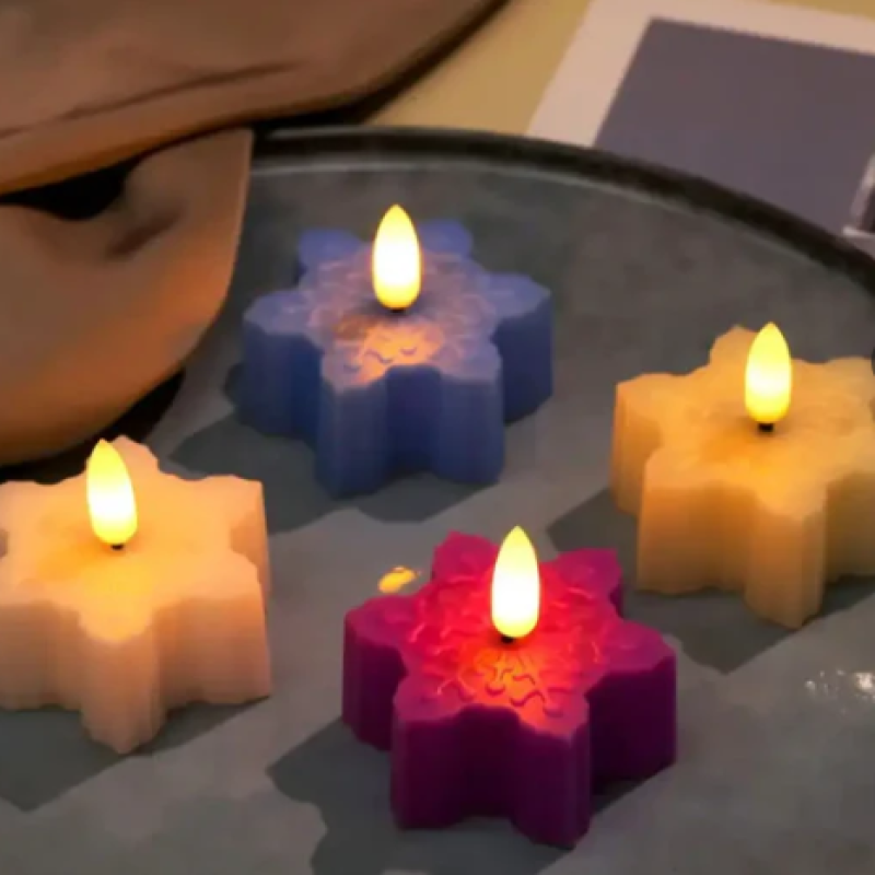 Battery-operated vibrant LED candle lights