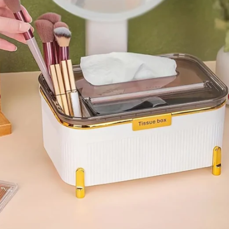 3-in-1 multifunctional desktop tissue holder