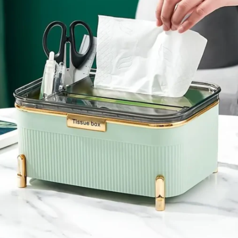 3-in-1 multifunctional desktop tissue holder