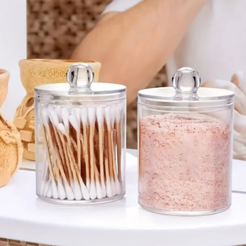 Acrylic cotton swab dispenser