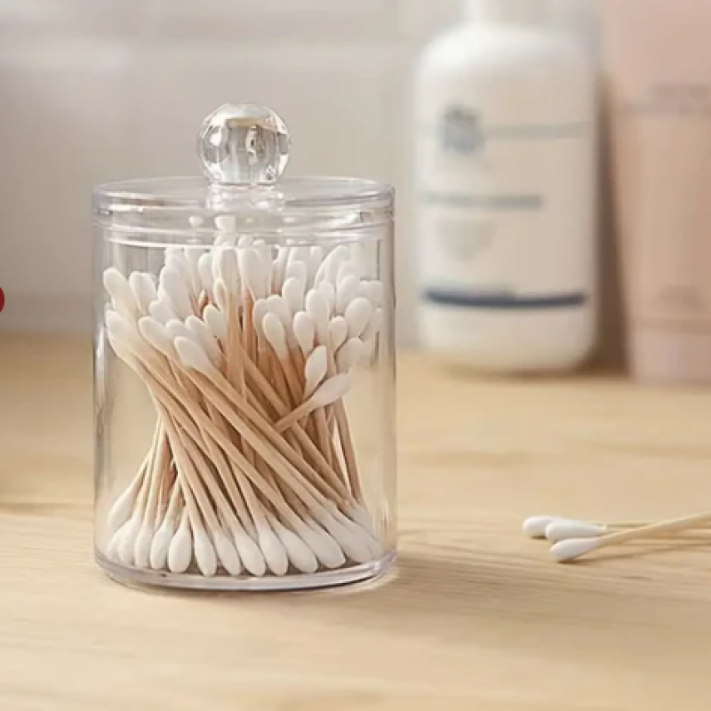 Acrylic cotton swab dispenser