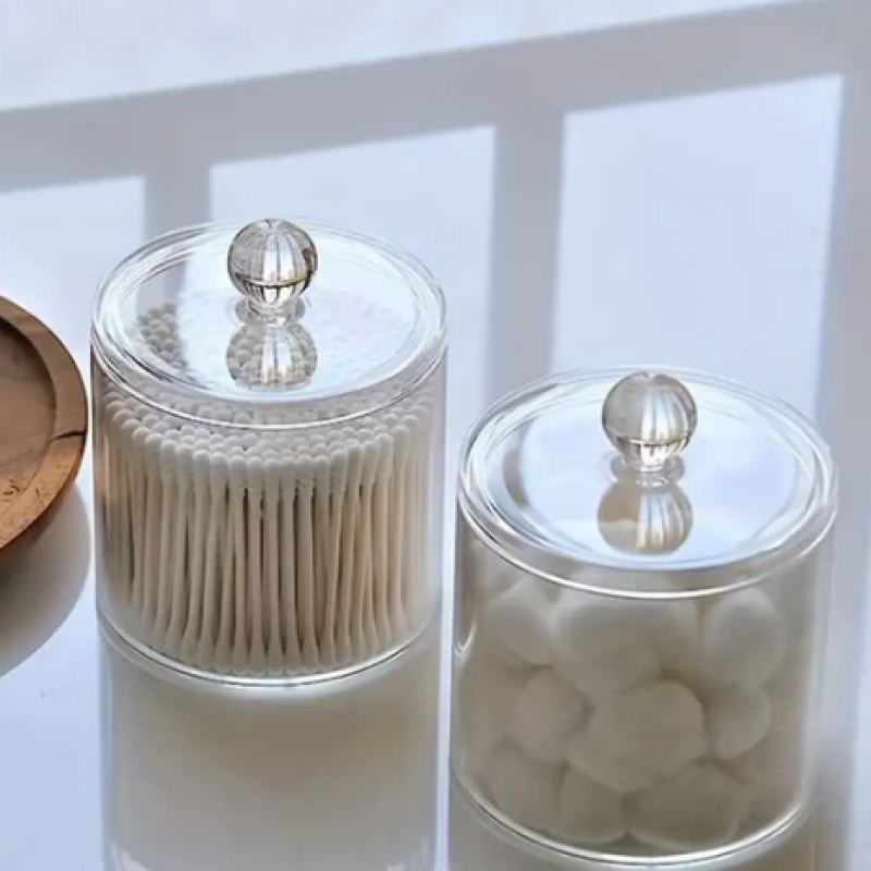 Acrylic cotton swab dispenser