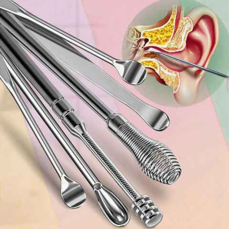 Stainless Steel Ear Wax Removal Kit Effective Earpick & Ear Wax Picker