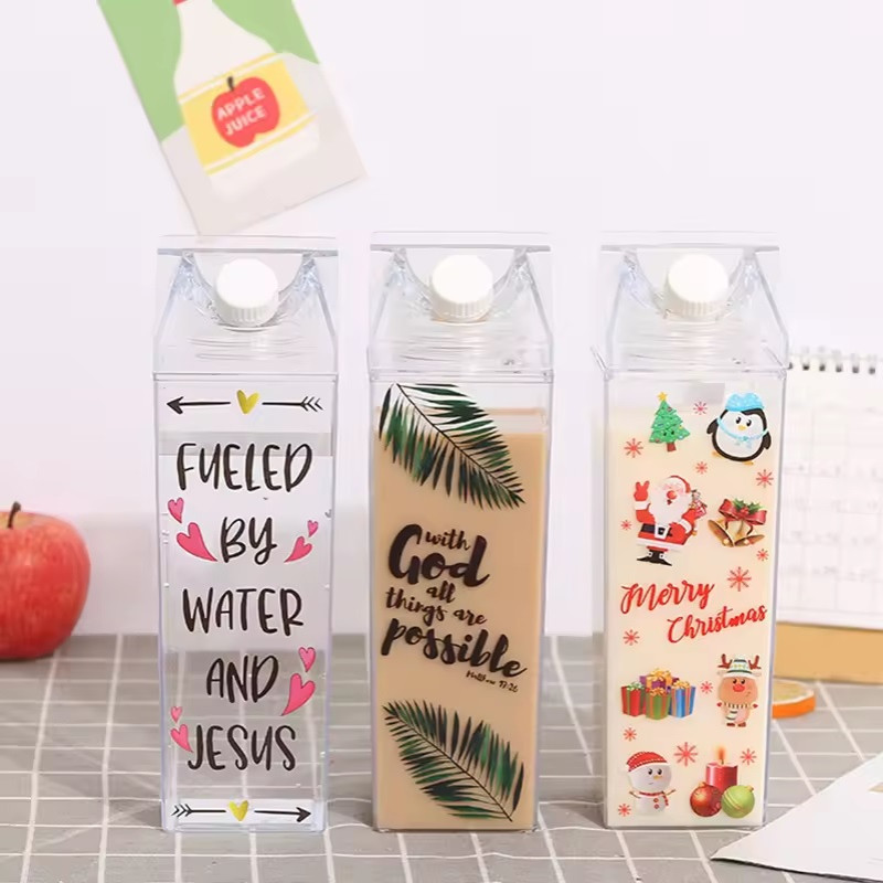 Eco-Friendly Transparent Water Bottle | Reusable Cardboard Milk & Juice Container for Outdoor Adventures