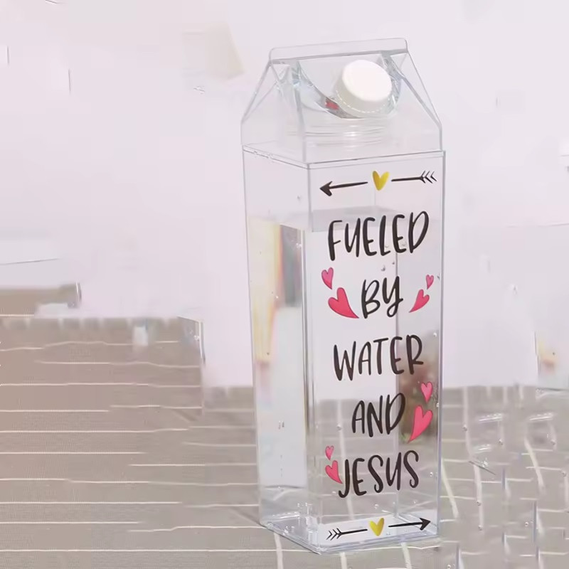 Eco-Friendly Transparent Water Bottle | Reusable Cardboard Milk & Juice Container for Outdoor Adventures