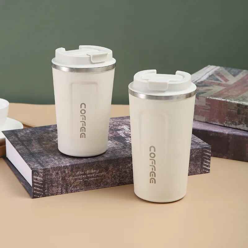 Leak-Proof Stainless Steel Coffee Mug - Vacuum Flask for Travel & Office