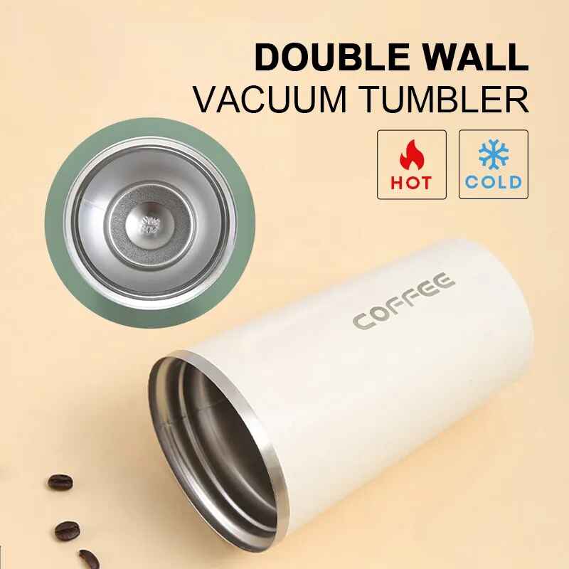 Leak-Proof Stainless Steel Coffee Mug - Vacuum Flask for Travel & Office