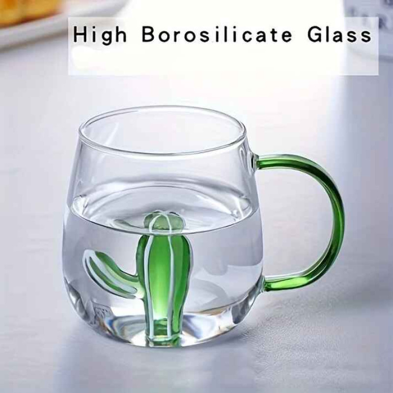 Premium 3D Transparent Heat Resistant Glass Cup - Ideal for Hot Beverages