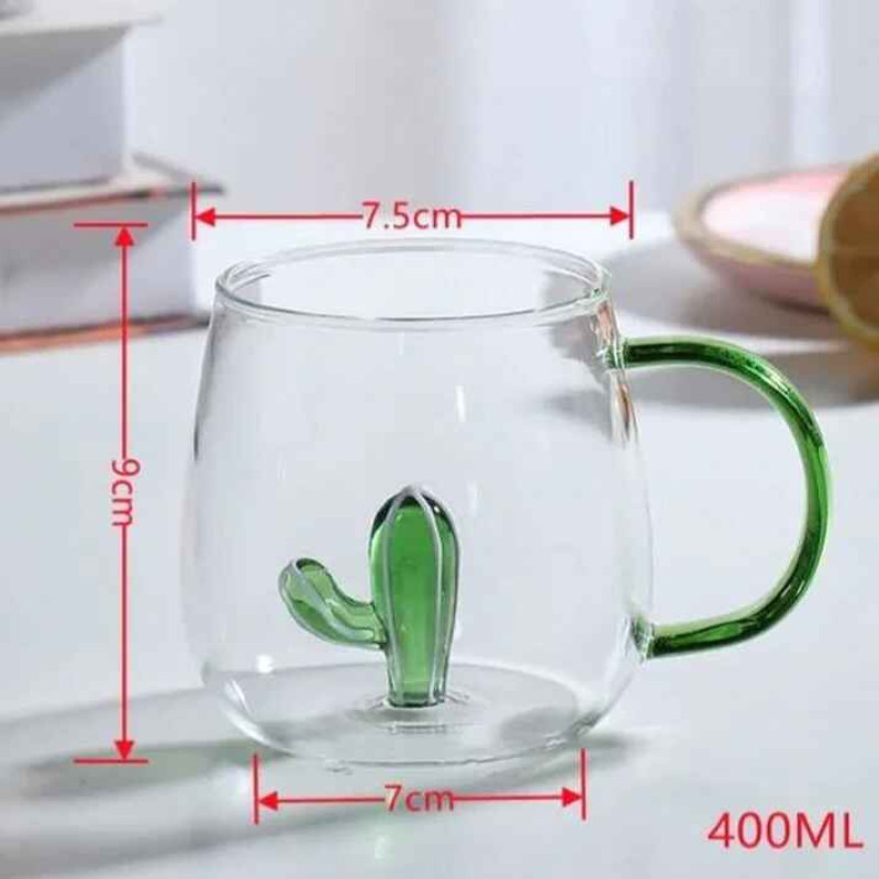 Premium 3D Transparent Heat Resistant Glass Cup - Ideal for Hot Beverages