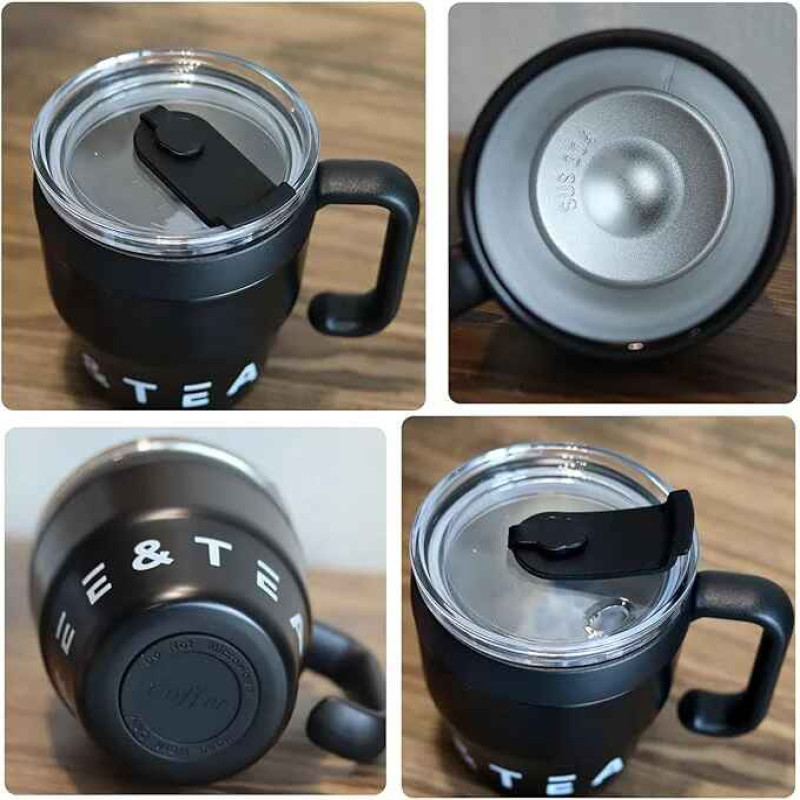 Eco-Friendly Portable Korean Coffee Cup with Lid and Straw – 480ml