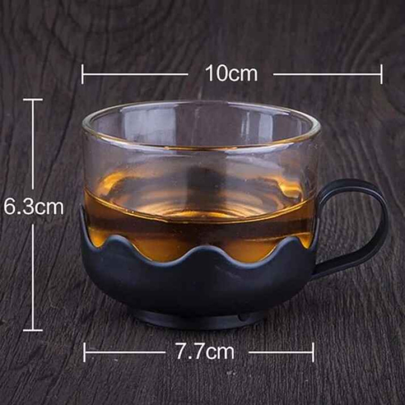 Premium Heat-Resistant Glass Teapot Set with 4 Cups