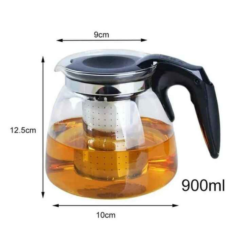 Premium Heat-Resistant Glass Teapot Set with 4 Cups