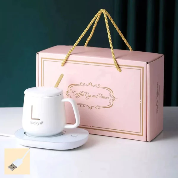Smart Ceramic Mug with Temperature Control Plate