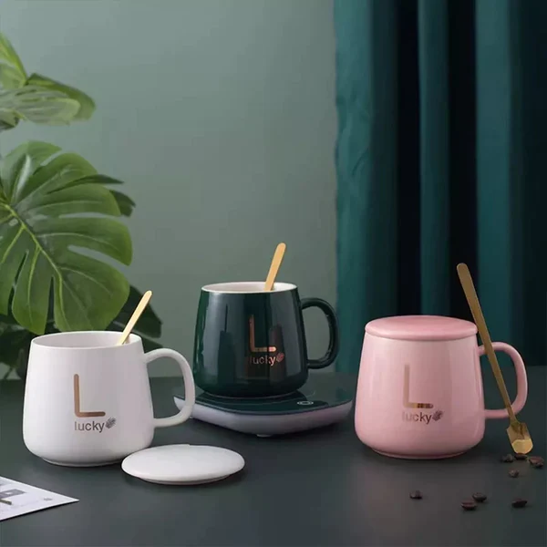 Smart Ceramic Mug with Temperature Control Plate