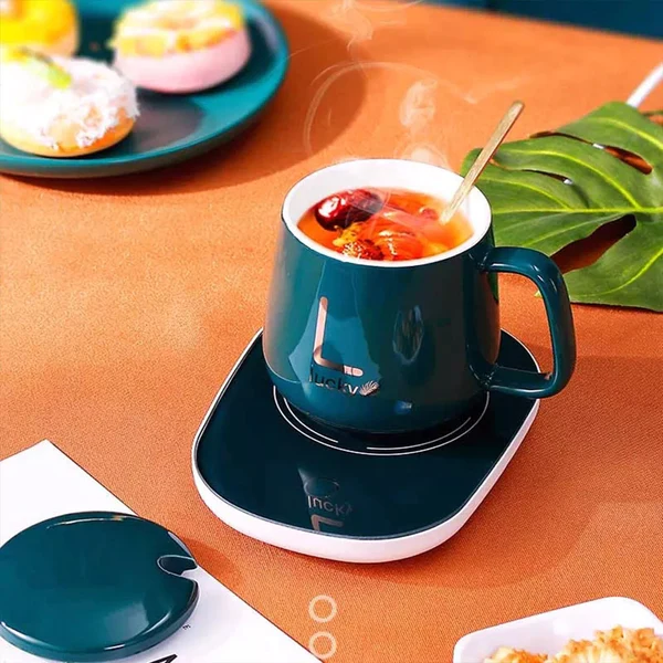 Smart Ceramic Mug with Temperature Control Plate