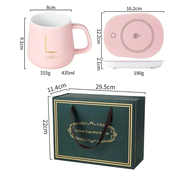 Smart Ceramic Mug with Temperature Control Plate