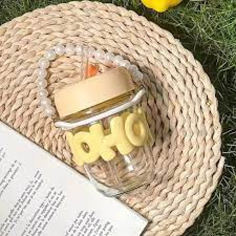 Portable Cute Glass Cup with Straw – Perfect for Summer