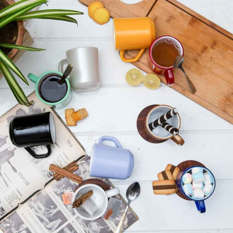 250 ML Double Color Plastic Mug - Perfect for Tea & Coffee