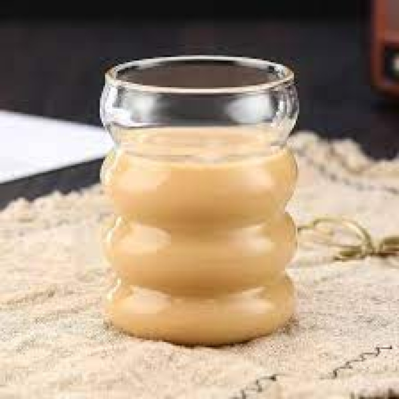Versatile 350ml Spiral Glass Cup - Ideal for Water, Coffee, Tea & More