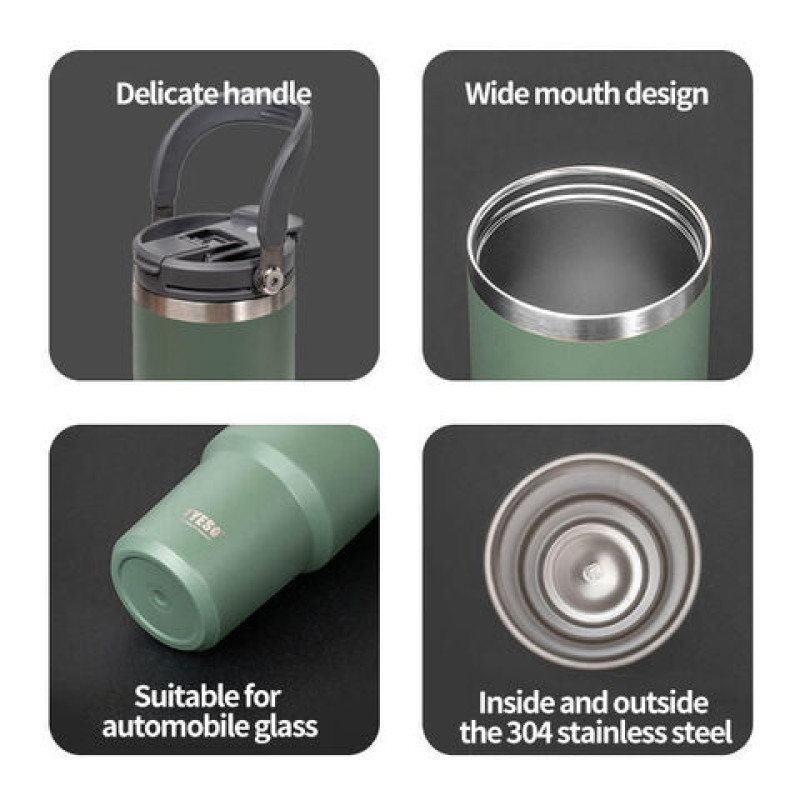 750ml Stainless Steel Tumbler with Straw - Durable & Stylish Drinkware
