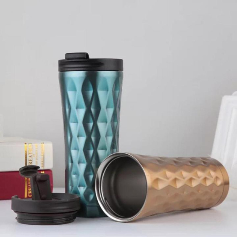 Premium Portable Stainless Steel Coffee Mug 500ml Insulated Travel Tumbler