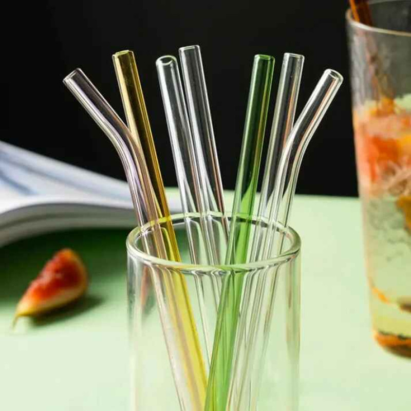 Eco-Friendly Reusable Glass Straw - Durable & Stylish for Sustainable Drinking