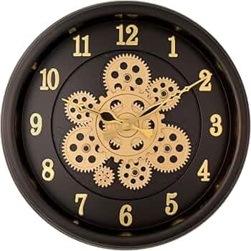 Umi Moving Gear Wall Clock - Industrial Style Decor for Your Living Room