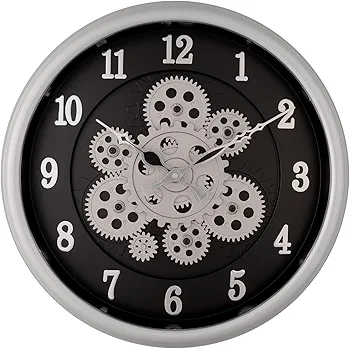 Umi Moving Gear Wall Clock - Industrial Style Decor for Your Living Room