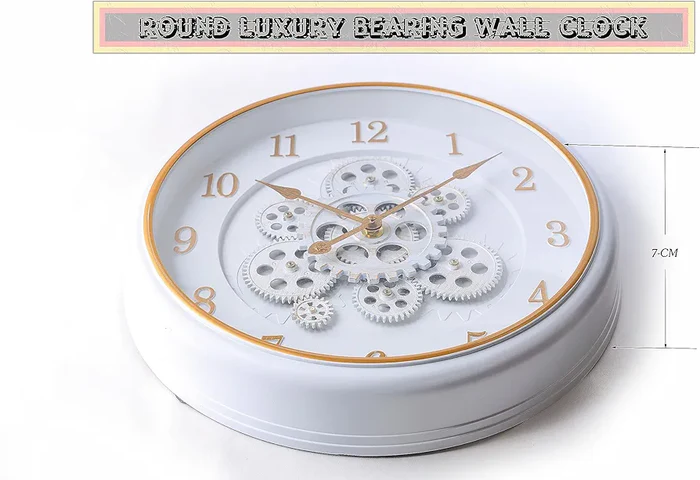 Vintage Rustic Wall Clock - Industrial Charm for Any Space
