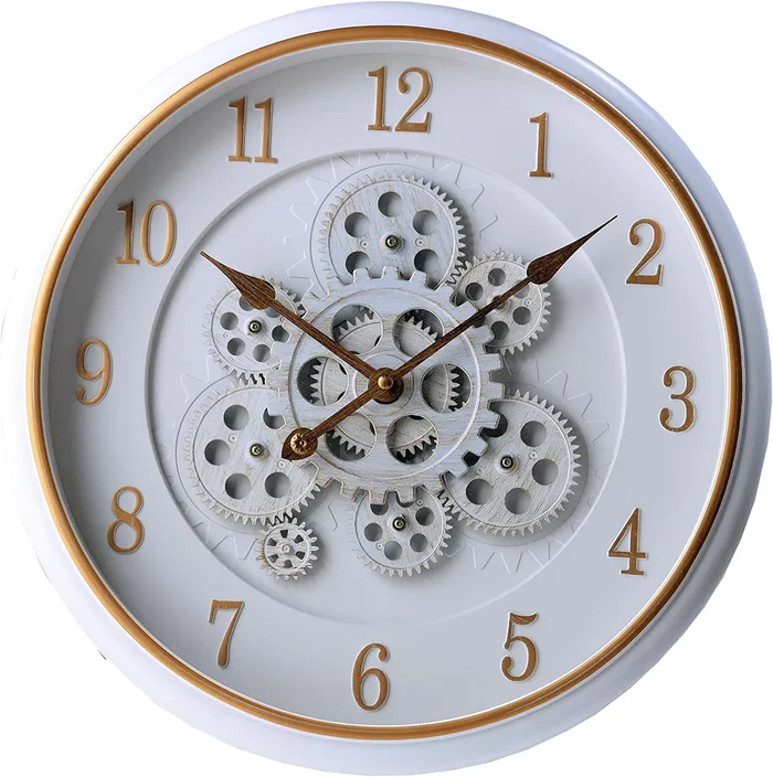 Vintage Rustic Wall Clock - Industrial Charm for Any Space