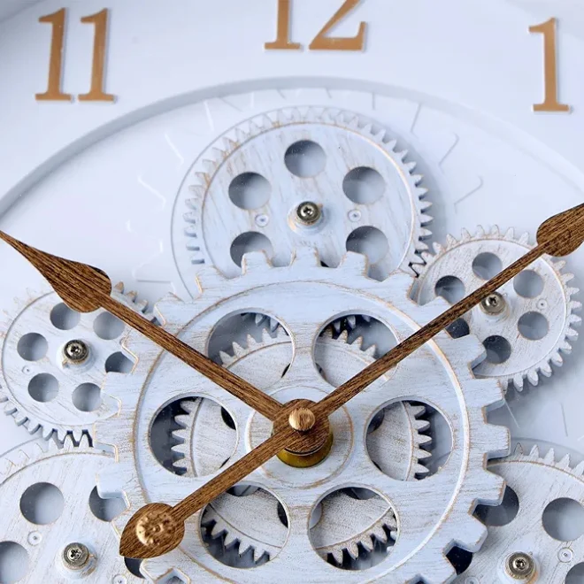 Vintage Rustic Wall Clock - Industrial Charm for Any Space