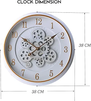 Vintage Rustic Wall Clock - Industrial Charm for Any Space