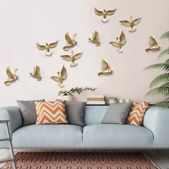 Exquisite 6-Piece 3D Birds Statue - Nature's Artistry for Your Home