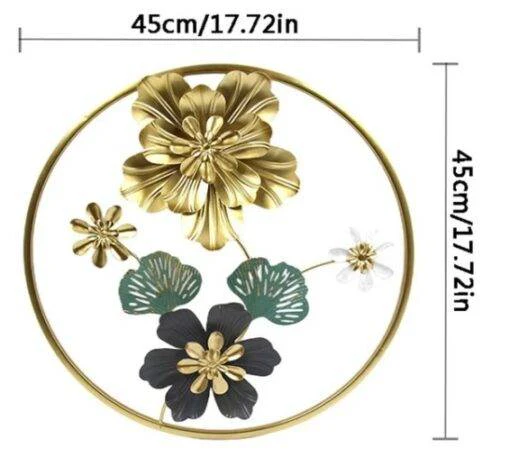 Chic Round Shaped Metal Floral Wall Decor for Elegant Interiors