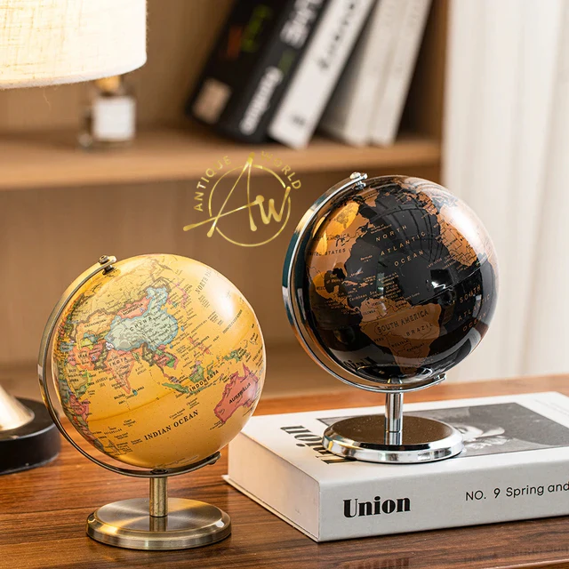 Vintage-Inspired Retro World Globe - Stunning Home Decor