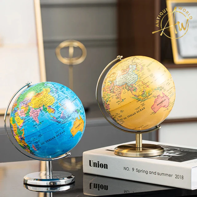 Vintage-Inspired Retro World Globe - Stunning Home Decor