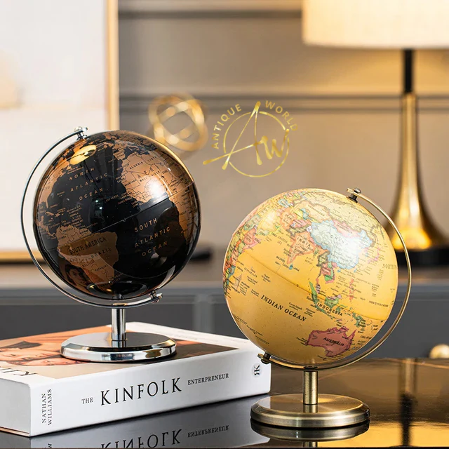 Vintage-Inspired Retro World Globe - Stunning Home Decor