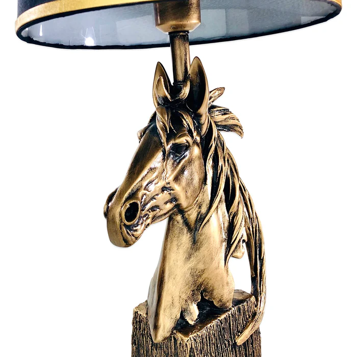 Antique Copper Horse Lamp - Vintage Charm for Your Home