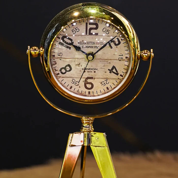 Retro Tripod Timepiece - Timeless Elegance for Your Decor
