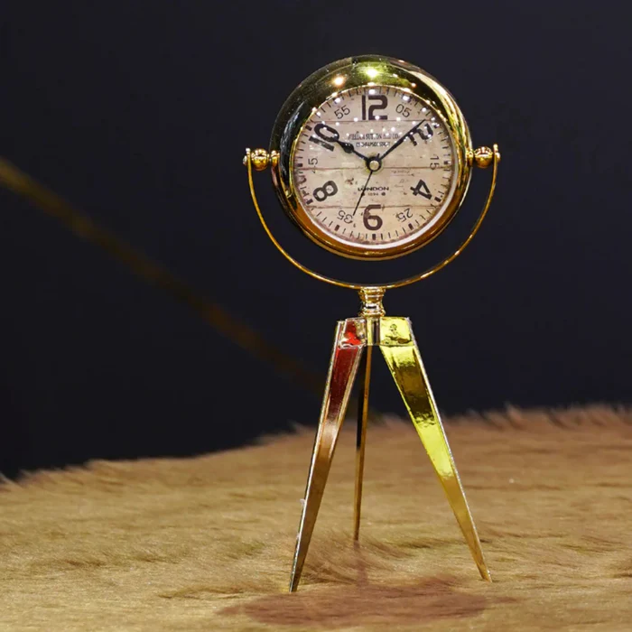 Retro Tripod Timepiece - Timeless Elegance for Your Decor