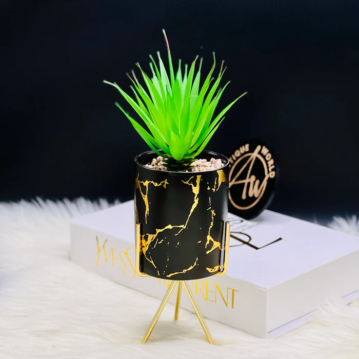 Planter with Perched Terracotta Pot - Stylish Greenery Display