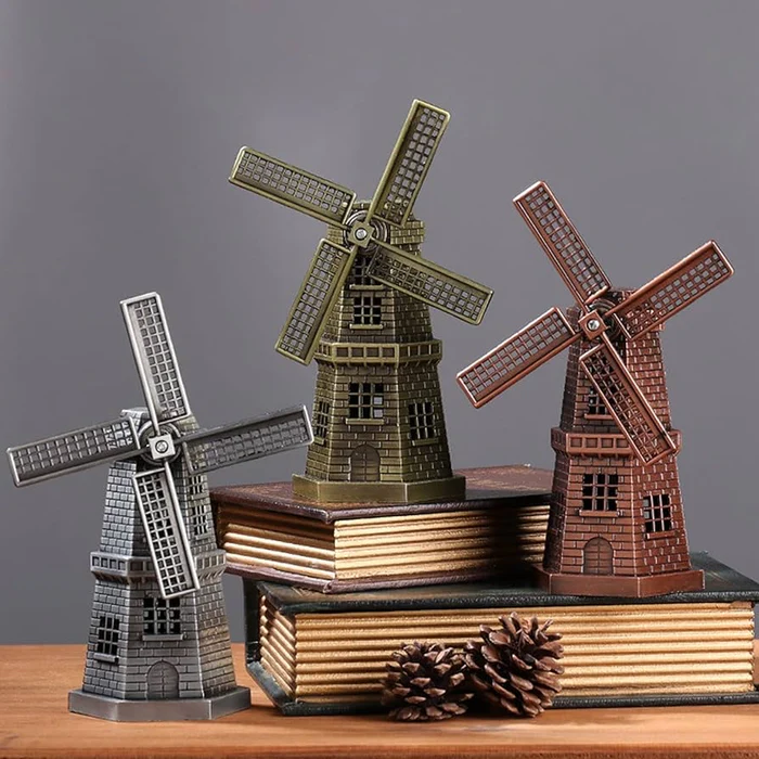 Antique Dutch Windmill Model - Timeless Elegance for Home Decor