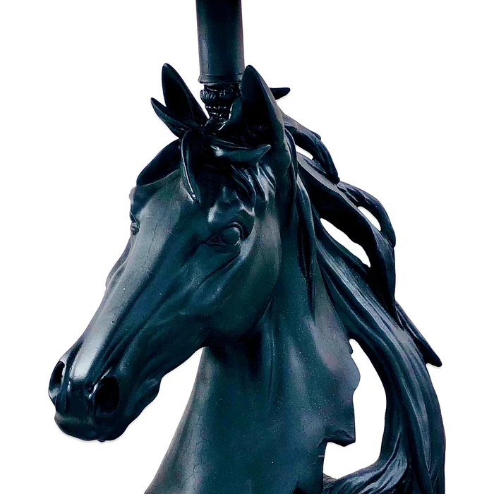 Matt Black Stallion Horse Lamp – Elegant Home Lighting