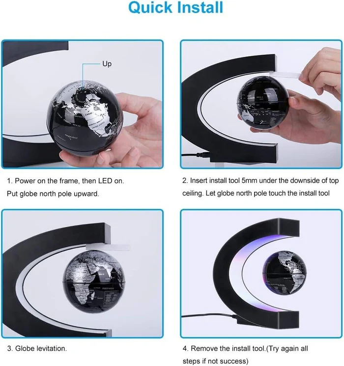 Innovative Magnetic Floating LED Globe - Explore the World in Style