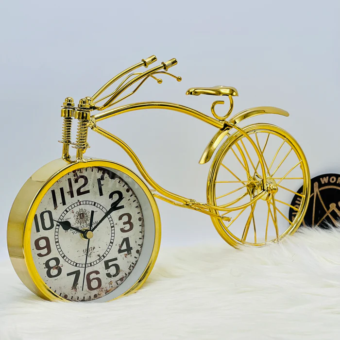 Elegant Bicycle Table Clock - Timeless Style for Cycling Enthusiasts