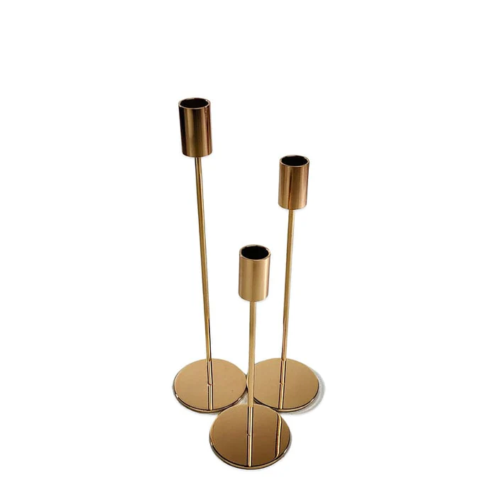 Set of 3 Tapper Candle Holders - Elegant Home Decor