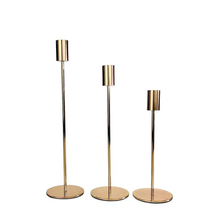 Set of 3 Tapper Candle Holders - Elegant Home Decor